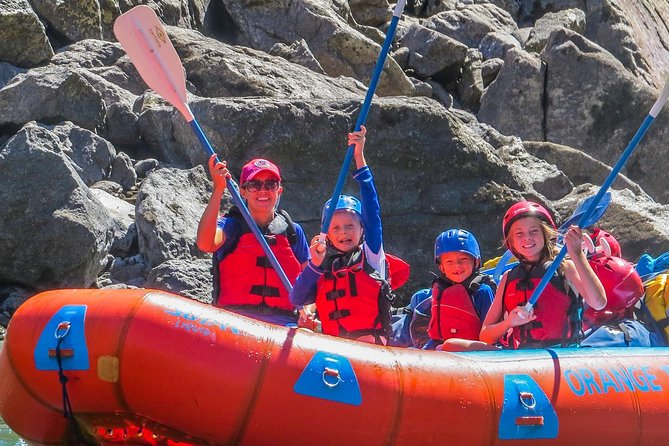 Riggins Idaho half-day rafting trip on the Salmon River - Gentle water first, then Time Zone Bridge