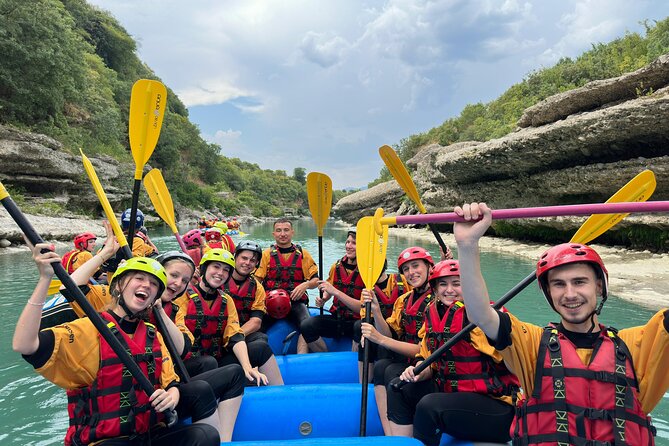 Sarande: Permet 4x4 Tour, Rafting and Thermal baths - Rafting the Vjosa for two hours