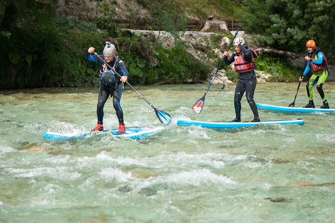 Soca Whitewater Stand-up Paddle Boarding Small Group Adventure - The halfway stop at a Soča beach