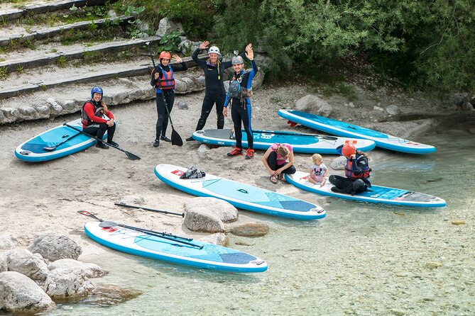 Soca Whitewater Stand-up Paddle Boarding Small Group Adventure - Learning whitewater SUP before the current picks up