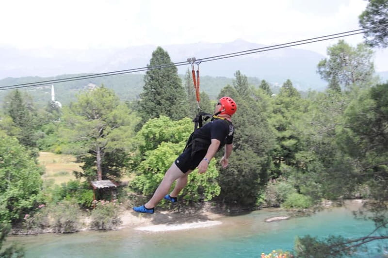 Super Combo 5in1 Jeep, Rafting, Buggy, Zipline and Canyon - The zipline after the second rafting section