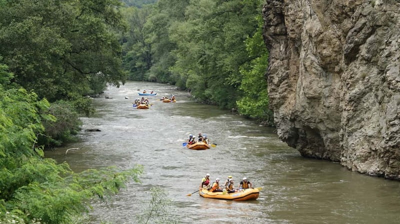 Superb Rafting Adventure on the Struma River - From the meeting point to the river