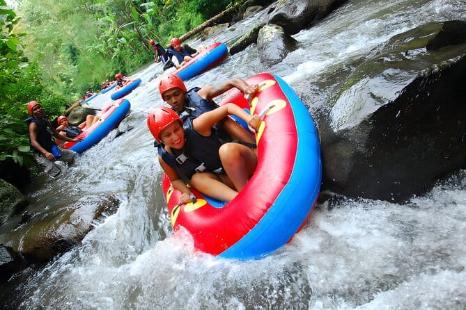 Telaga Waja Rafting and Jimbaran Seafood Dinner - From wet rafting gear to Jimbaran Beach