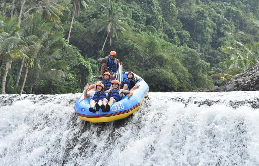 Telaga Waja River: Rafting Expedition with Lunch - Coffee, safety gear, and the walk to the water