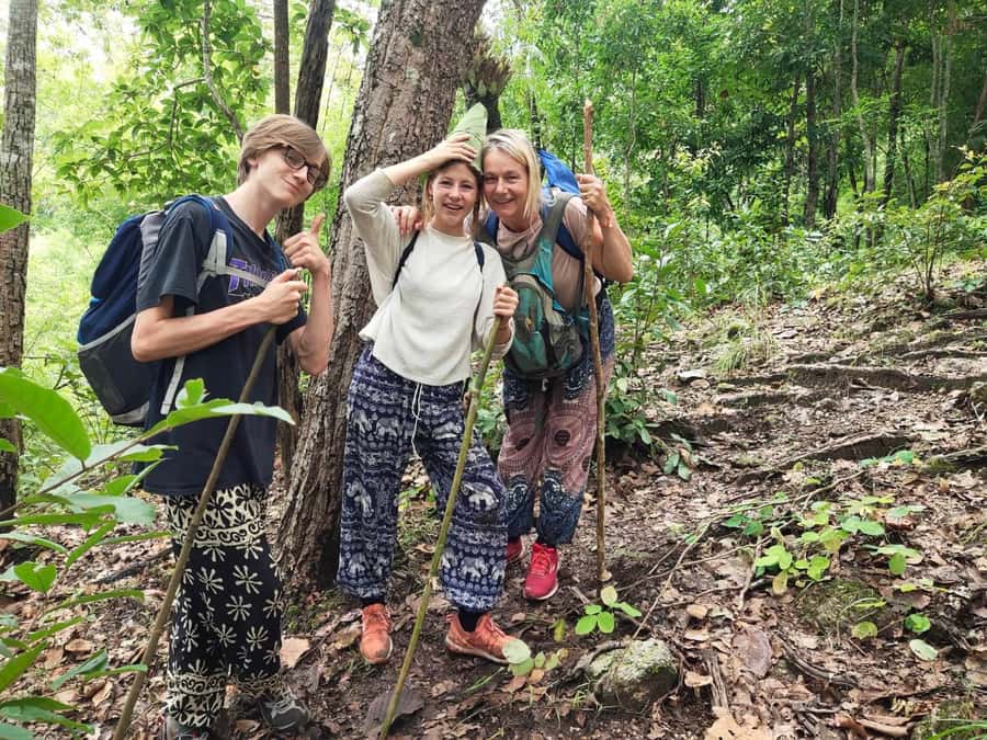 Trekking One Day+Bamboo Rafting+Jungle waterfall - Lunch breaks up the walking and sightseeing