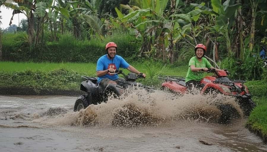 Tunnel, Cave & Waterfall Tracks: Ubud ATV + Rafting - Who will enjoy this most
