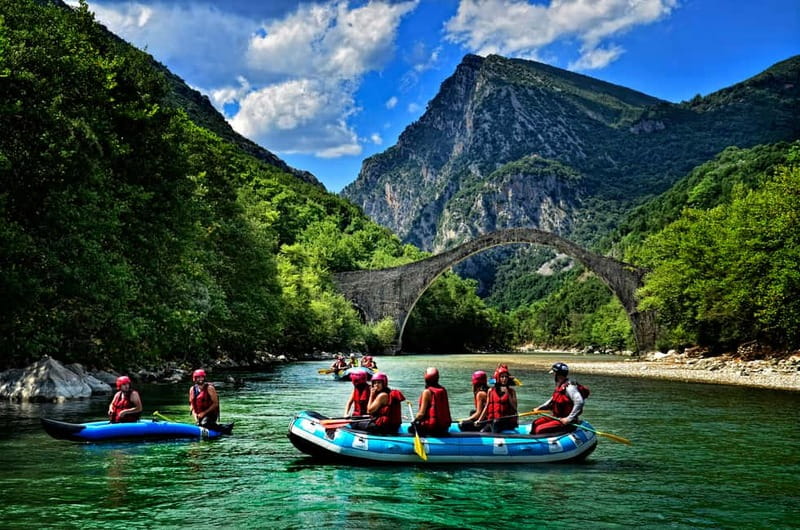 Tzoumerka: Rafting Arachthos Trail: Plaka Bridge- Tzari - What Class III Arachthos water feels like