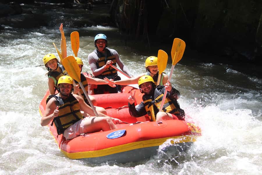 Ubud atv quad bike and white water rafting - Who will enjoy this day most