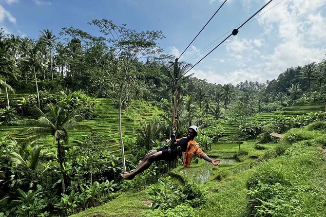 Ubud: ATV Rafting + Zipline, Swing, Sky Bike in Bali Rice Terrace - U Fun Field and the three aerial activities