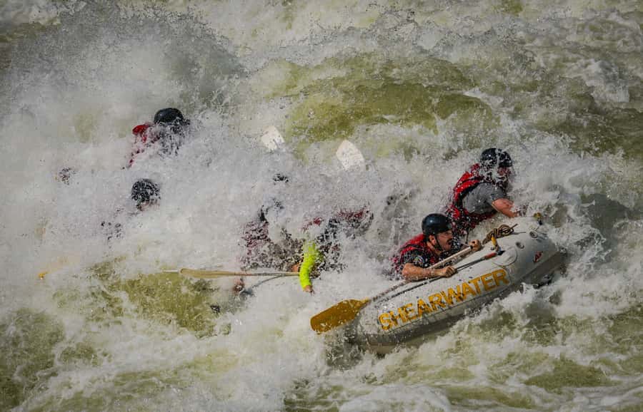 Victoria Falls: Whitewater Rafting Experience - Entering the Boiling Pot Below the Falls