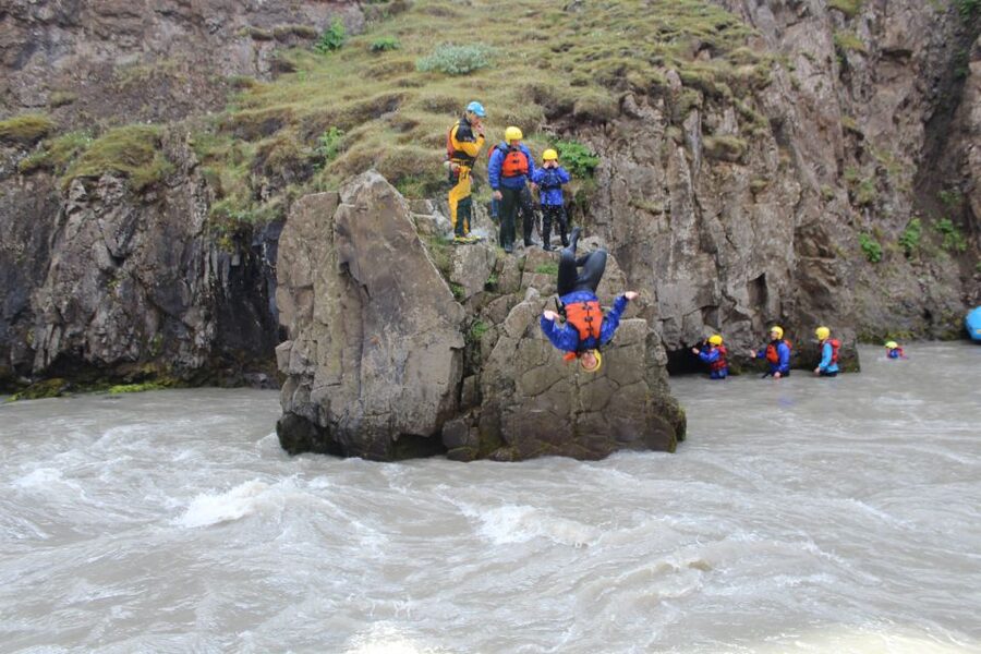West Glacial River Family Rafting - Cliff jumping for the brave