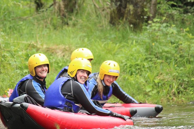 White Water Rafting and River Bugs on the River Tummel - River rafting or a one-person river bug?