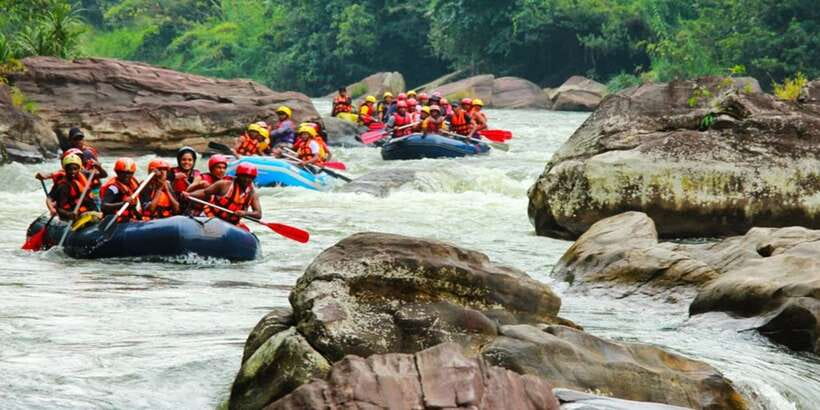 White Water Rafting in Kitulgala - The swimming area and the quieter side of the trip