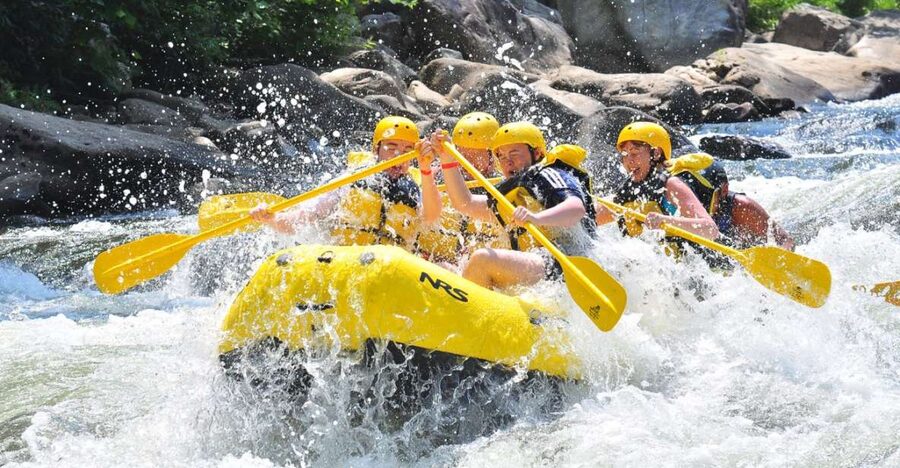 White Water River Rafting - 1 Day - A river beach lunch before the hardest water