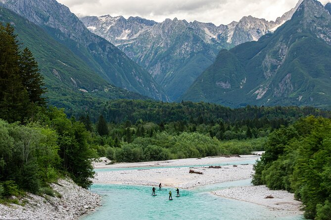 Whitewater Paddle Boarding on Soca River - A calm-water warm-up before the first rapid