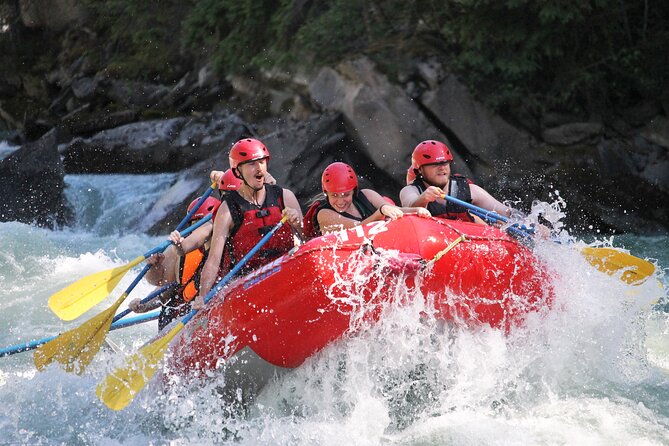 Whitewater Rafting on Jasper's Fraser River - Mountain views, canyon walls, wildlife, and salmon