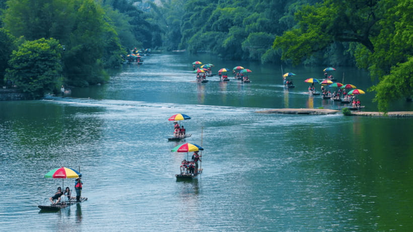 Yangshuo: Yulong River Bamboo Rafting Experience - What the bamboo raft ride is actually like